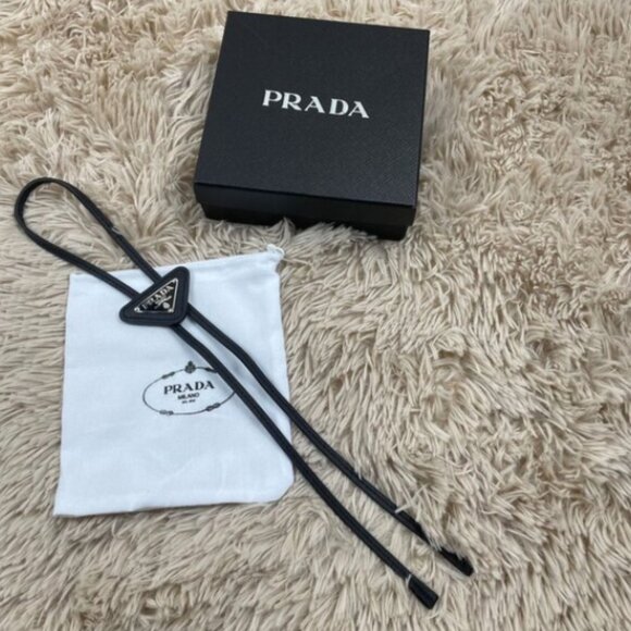 Prada Saffiano Leather Bolo Tie Unisex - Picture 4 of 5